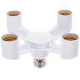thumbnail image 2 of FRCOLOR light sockets Light Socket Splitter Lamp Socket 4-branch Adapter E26/E27 Light Bulb Extender,5.31"X5.31"X3.94", 2 of 4