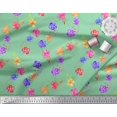 thumbnail image 3 of Soimoi polyester Crepe Fabric Dot,Leaves & Periwinkle Floral Print Fabric by Yard 52 Inch Wide, 3 of 3