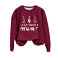 thumbnail image 4 of EGNMCR Chandail en Molleton de Noël pour Femmes Col Rond Imprimé Ample Chandail à Manches Longues Sans Capuche, 4 of 4