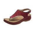 thumbnail image 1 of Ketyyh-chn99 Sandales d'Été Chaussures pour Femmes Sandales à Enfiler pour Femmes Mousse à Mémoire Wedge Pantoufles Tongs pour Femmes Sandales pour Femmes (Rouge, 9.5-10), 1 of 5