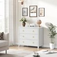thumbnail image 2 of Commode à 3 Tiroirs pour Chambre, Commode Haute de 29 Pouces, Commode Haute Moderne avec Rangement, Commode en Bois Autoportante pour Chambre, Chambre de Bébé, Salon, Blanc, 2 of 9