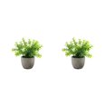 thumbnail image 4 of Decodeary Green Eco-friendly Artificial Money Tree In Pot Long-lasting Durability Realistic Appearance white babysbreath 2Set, 4 of 6
