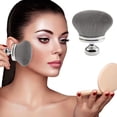 thumbnail image 5 of YoGold Blend & Blur Extra Large Body Makeup Brush for Self Tanner,Leg Makeup & Bronzer Self Tan Back Applicator, Head Kabuki Brush For Application with Drawstring Bag Soft Bristled Brush Gray, 5 of 5