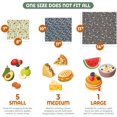 thumbnail image 2 of Akeeko Reusable Beeswax Food Wraps - Assorted 9 Packs, Eco-Friendly Reusable Wrap, Biodegradable, Zero Waste, Organic Cloth, Sustainable, Plastic-Free Food Storage, 1Large, 3Medium, 5Small Sizes, 2 of 6