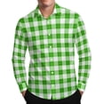 thumbnail image 2 of Timdgard Button down Shirts for Men Fall Plaid Lapel V Neck Long Sleeve Shirts Work Casual Tops, 2 of 8