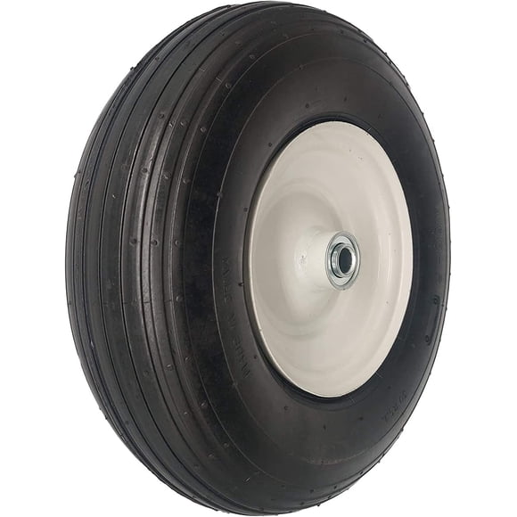 SEPC 4.00-6" Pneumatic (Air Filled) Tire on Wheel, 3" Hub, 5/8" Bearings 4.00-6" Wheelbarrow tire. 13" tire Diameter.
