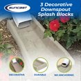 thumbnail image 3 of Suncast SB24 Decorative Rain Gutter Downspout Garden Splash Block Taupe (3 Pack), 3 of 9