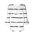 thumbnail image 4 of Hauts à Manches 3/4 pour Femmes Femmes Été Aguichant Plissé Imprimé Régulier Femmes Manches 3/4 Col en V Boutons Hauts Blouse Hauts d'Été pour Femmes Aguichant Aguichant Hauts d'Été pour Femmes Hauts d'Été Aguichant pour Femmes, 4 of 5