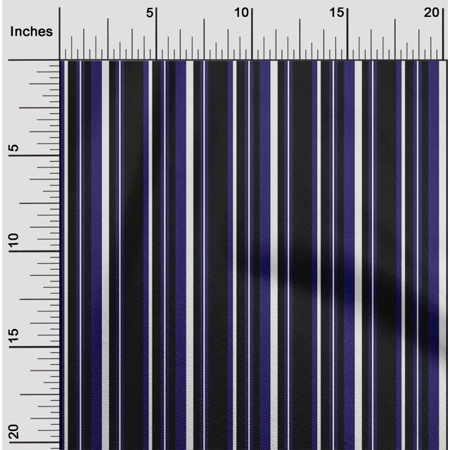 oneOone Viscose Chiffon Fabric Multicolor Stripe Printed Fabric 1 Yard 42 Inch Wide