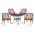 thumbnail image 1 of Homestyles Sanibel Fonte d'Aluminium 5Pc Salle à Manger Extérieure avec des Chaises de Bras en Bronze, 1 of 4