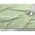 thumbnail image 3 of Soimoi Green Rayon Fabric Wheel Ethnic Print Sewing Fabric Yard 42 Inch Wide, 3 of 3