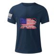 thumbnail image 3 of Birdeem Chemises pour Hommes Col Rond Imprimé Décontracté Manches Courtes T-Shirt Blouse, 3 of 9