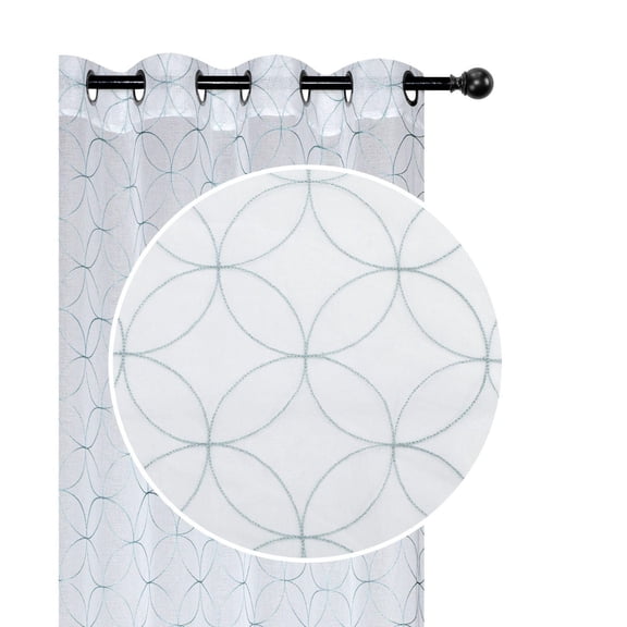 Lurex Brodé Panneau Transparent 8 W Grom (Diamond Curved) (Teal) - Set of 2