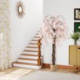 thumbnail image 4 of Costway 1 PCS Arbre de Cerisier Artificiel de 5,5 Pi de Hauteur avec Fleurs Roses Faux Arbre en Pot Blanc, 4 of 9