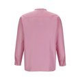 thumbnail image 5 of RXIRUCGD Cardigan à Boutons Imprimé Décontracté pour Homme, Manches Longues, Col Montant, Chemisier Chemise Hauts, Rouge, Taille : 2TG, 5 of 5