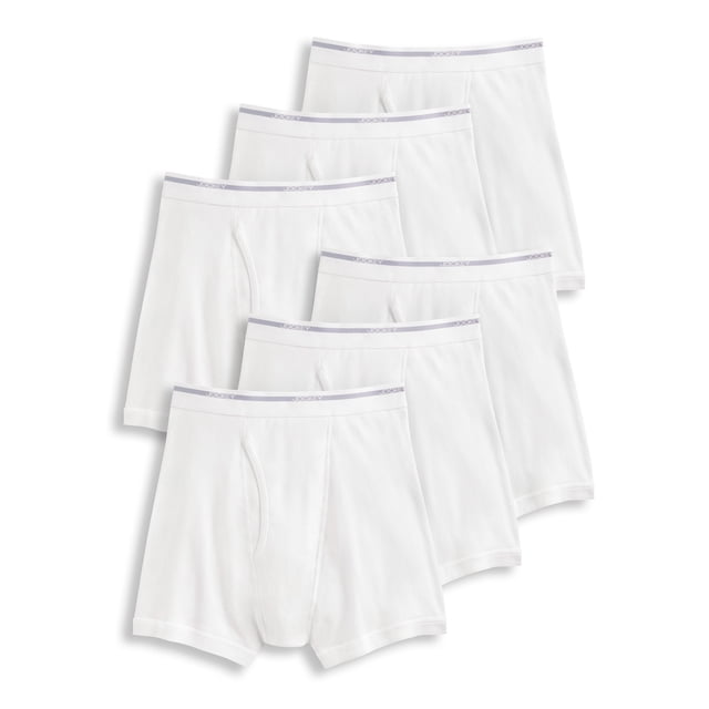 Jockey Men's 100% Cotton Lightweight Classic 5" Boxer Brief - 6 Pack