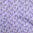 thumbnail image 1 of oneOone Rayon Violet Fabric Fruits Peach Craft Projects Decor Fabric Printed By The Yard 56 Inch Wide, 1 of 4