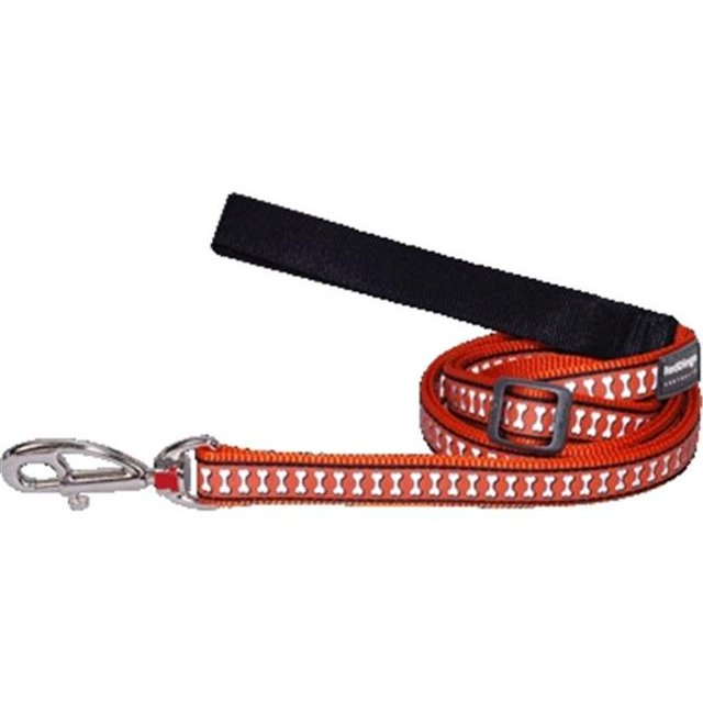 Red Dingo Laisse pour Chien L6-RB-OR-ME Réfléchissante Orange - Moyen