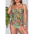 thumbnail image 1 of Ensemble Tankini Sans Manches à Fleurs Multicolore pour Femmes, 1 of 8