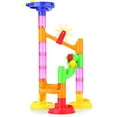 thumbnail image 1 of Cagogo under $5 Marble Run Building Blocks, Marble Run Building BlocksToy, 80 PCS DIY Maze Ball Track Set, Educational STEM ConstructionToyforKids, Creative Race Track Building Kit, 1 of 8