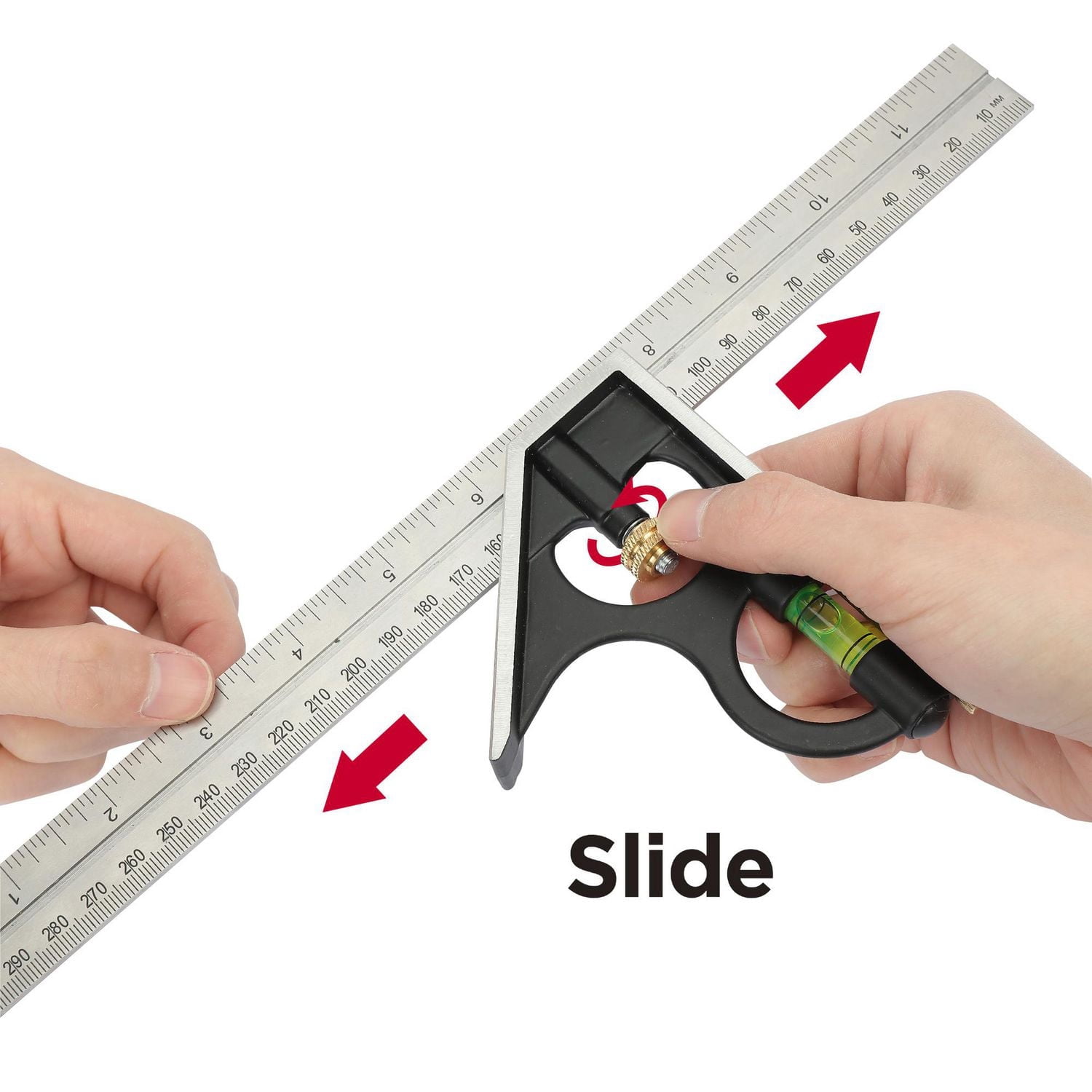 Swiss Tech 12" Combination Square,Stainless Steel Ruler