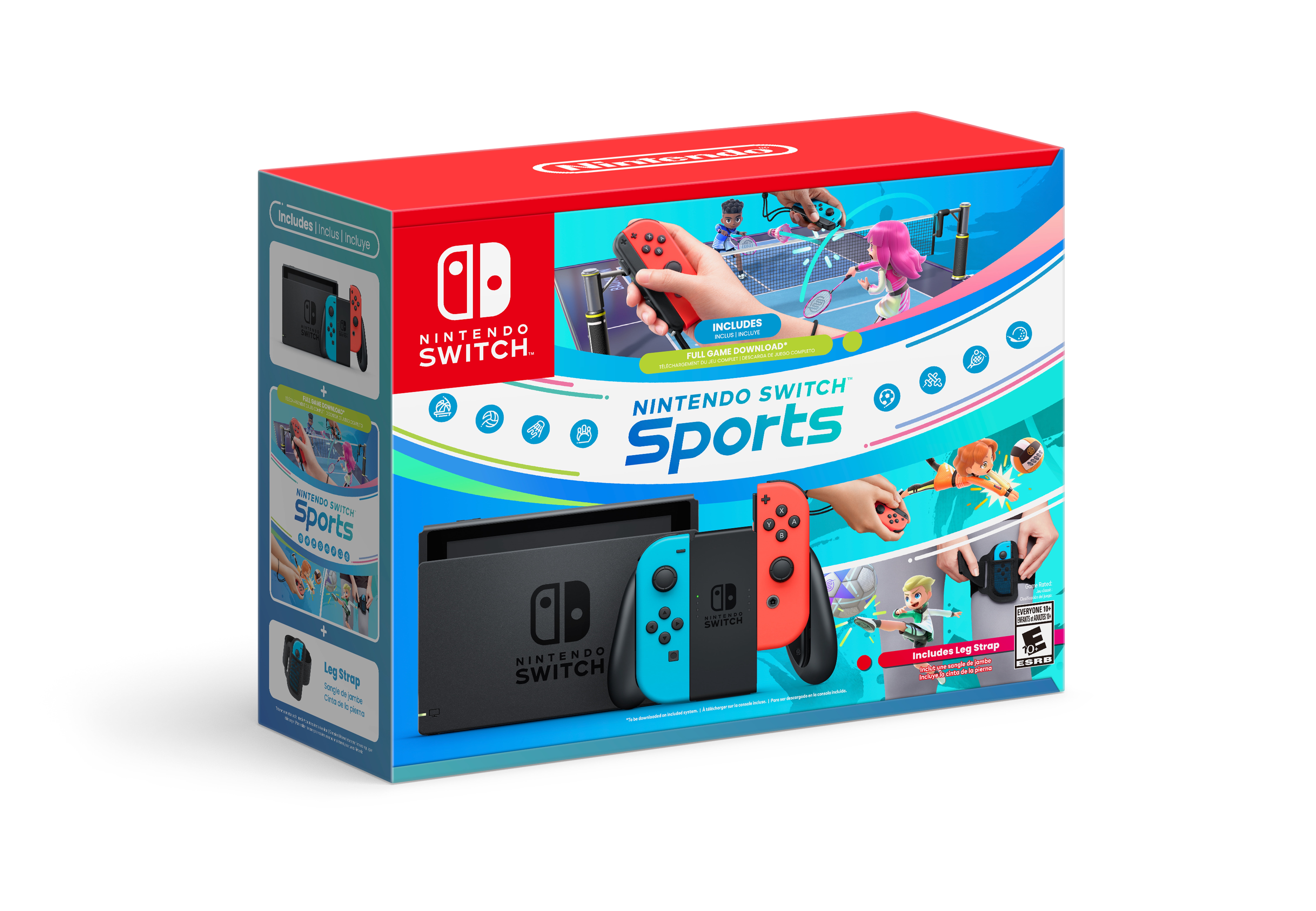 Nintendo Switch™ + Nintendo Switch™ Sports + Leg Strap Bundle