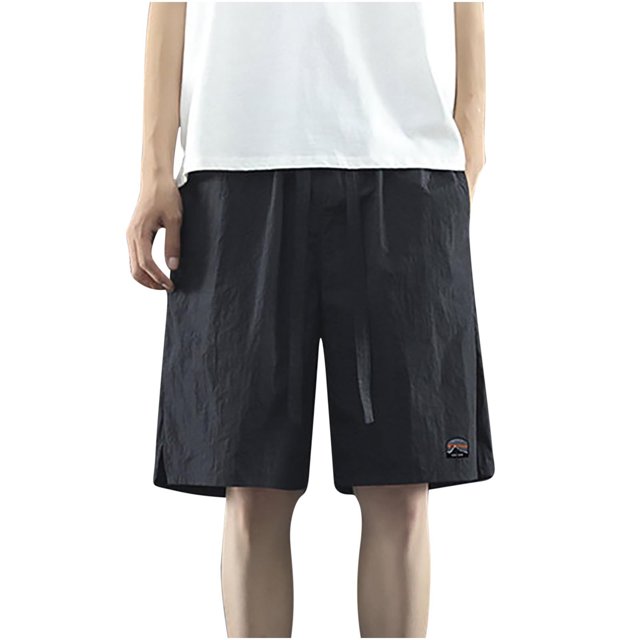 Diufon Men's Athletic Shorts Drawstring Waisted Outdoor Sport Shorts Spring Summer Hiking Shorts with Pockets