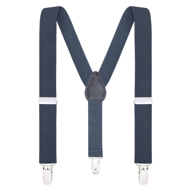 Buyless Fashion Adjustable Suspenders for Kids Toddlers Baby Elastic Solid Color 1 Inch - Y Back Design