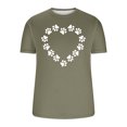 thumbnail image 4 of FAIWAD Men Summer Tops Short Sleeve Round Neck Printed T-Shirts Slim Stretch Workout Tops, 4 of 5