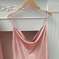 thumbnail image 4 of LNGOOR Ensembles de Pyjama en Satin de Soie pour Femmes 2 Pcs Camisole Chemise de Nuit avec Robes Vêtements de Nuit Robe de Mariée Rose, 4 of 5