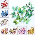 thumbnail image 2 of Bgsha Autocollant Mural 3D 12 Pcs Papillon PVC pour Chambre d'Enfant Couleurs au Choix, 2 of 9