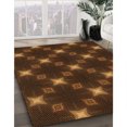thumbnail image 3 of Ahgly Company Tapis d'Intérieur Lavable en Machine Carré Transitionnel Acajou Brun, 7 Pieds Carré, 3 of 7