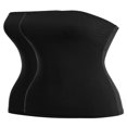 thumbnail image 1 of CHUANK Women‘s 2-Pack Basic Solid Stretchy Cotton Long Bandeau Tube Top, 1 of 5