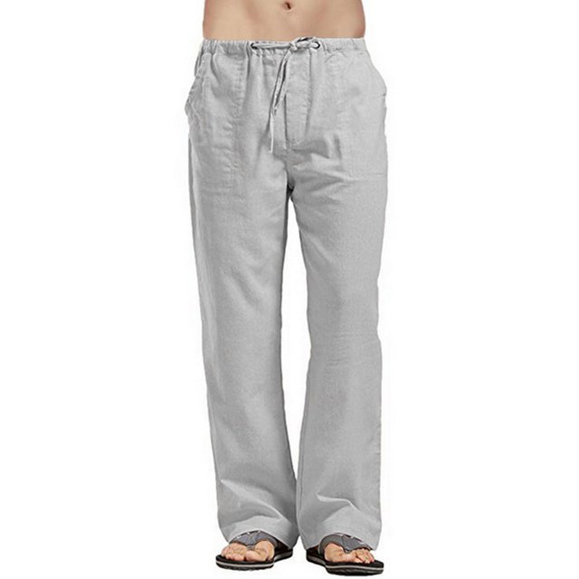 Faithtur Women´s Drawstring Pants, Summer Elastic Waist Solid Color Loose Lounge Pants with Pockets