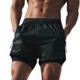 thumbnail image 3 of Men's 2 in 1 Running Shorts with Pockets Compression Liner Gym Training Fitness Workout Short Pants, 3 of 8
