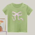 thumbnail image 2 of Plebaso T-Shirts Graphiques en Coton pour Filles, Col Rond, Manches Courtes, T-Shirts Décontractés d'Été, Jolis Hauts pour Enfants Filles, 2 of 3