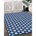 thumbnail image 3 of Ahgly Company Machine Washable Indoor Rectangle Transitional Blue Area Rugs, 6' x 9', 3 of 7