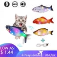 thumbnail image 2 of 50 % de Rabais! 30CM Chat Jouet Simulation Poisson Jouet Chat Menthe USB Charge Argent Arowana, 2 of 6