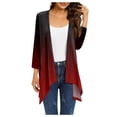 thumbnail image 1 of QUYUON Aubaines Cardigan pour Femmes Manches Longues Cardigans pour Femmes en Polyester Longs Cardigans Veste Cardigan pour Femmes Style Q-7871 Cardigan d'Automne Manteau d'Extérieur Manteau Rouge Melon D\'eau TTG, 1 of 4