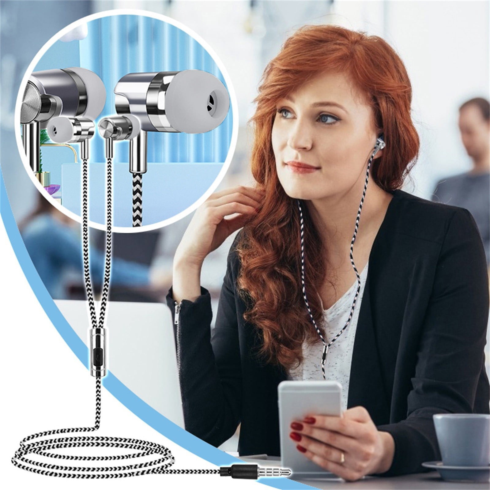 SZXZYGS 3,5 mm avec Microphonestereo Écouteurs Intra-Auriculaires Casque Écouteurs