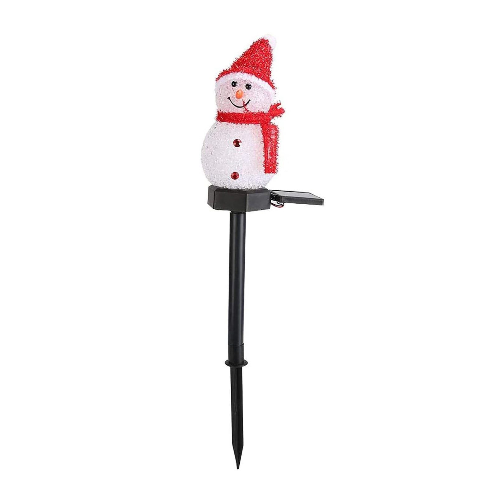 Ratfeit Solar Christmas Figurine Lights for Outdoor Lighted Decorative Santa Claus, Snowman Lights with Garden Stakes, Warm White LED Lighting Yard Stake for Path Lawn Patio Decor