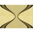 thumbnail image 1 of Ahgly Company Tapis d'Intérieur Lavables en Machine Rectangle Transitionnel Jaune Soleil, 3' x 5', 1 of 7