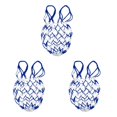 thumbnail image 3 of Baohd 1/2/3/5 Mesh Ball Bag Basketball Ball Carry Mesh Storage Net Bag Holder Blue White 3PCS, 3 of 6