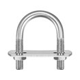 thumbnail image 1 of Unique Bargains Round U-Bolts 3 Sets 27mm Inner Width 45mm Length M6 with Nuts and Plates, 1 of 5