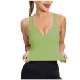 thumbnail image 2 of Yuyuzo Crop Tops for Women Sleeveless Shirts Deep V Neck Going out Tops Ribbed Knit Basic Tees, 2 of 4