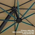 thumbnail image 4 of PURPLE LEAF Parasols Déportés d'Extérieur 10 Pi Carrés en Aluminium, Parasols Suspendus Décalés avec Rotation à 360°, Inclinaison Réglable, Grand Parasol de Jardin/piscine/patio, Beige, 4 of 14