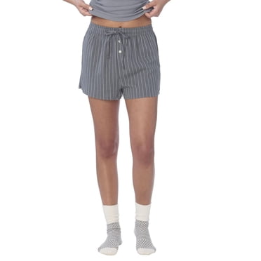 Secret Sleep Flannelette Pinstripe Shorts-Online exclusive