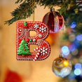 thumbnail image 1 of Hbdhejl 26 Pieces Red Letters Christmas Tree Decorations Candy Cane Letters With Berry Pattern Mini Alphabet Hanging Ornaments Party Home 2D Acrylic Christmas Tree, 1 of 4