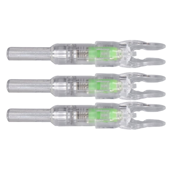 3 Pcs Cloches Lumineuses pour Flèches Diamètre Interne 6.2mm Éclairage Automatique, Facile, Excellent Accessoire avec Queue Lumineuse pour Extérieur