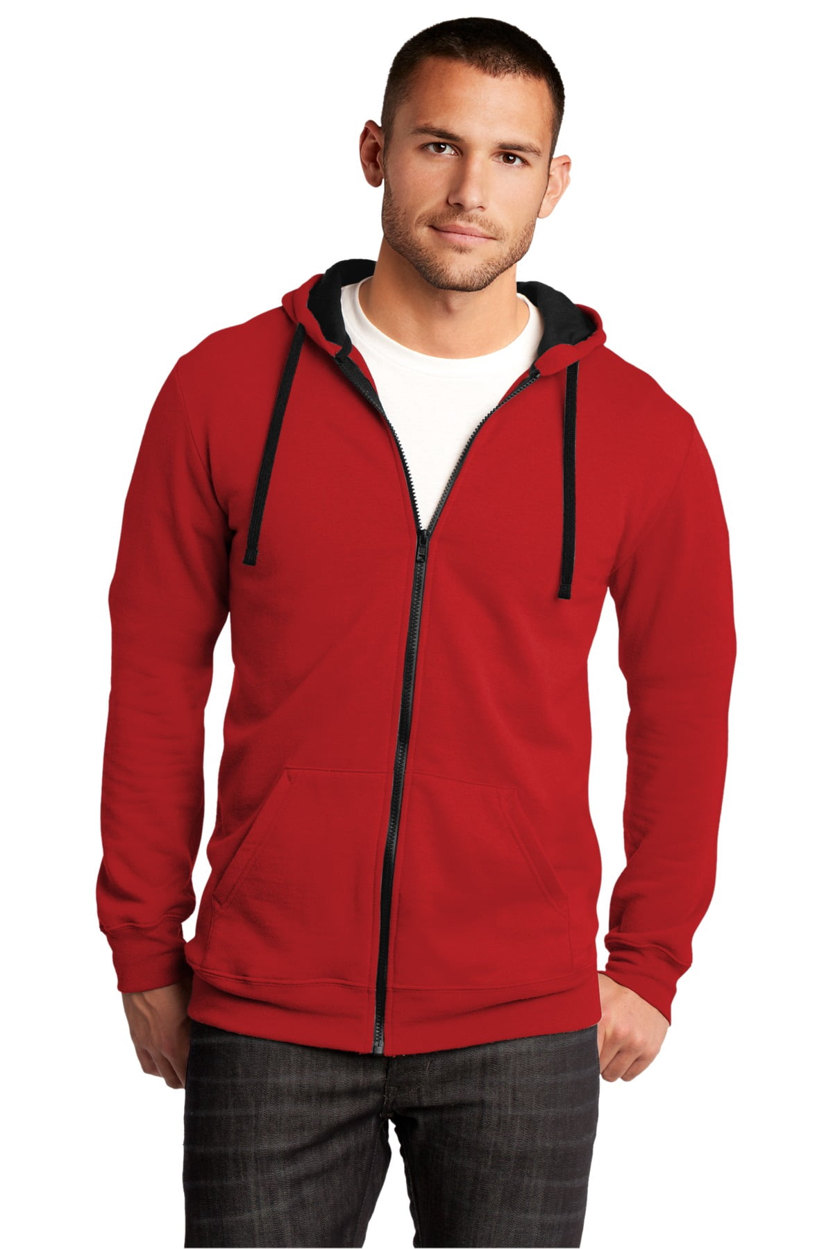 District Men's The Concert Fleece Full-Zip Hoodie. DT800